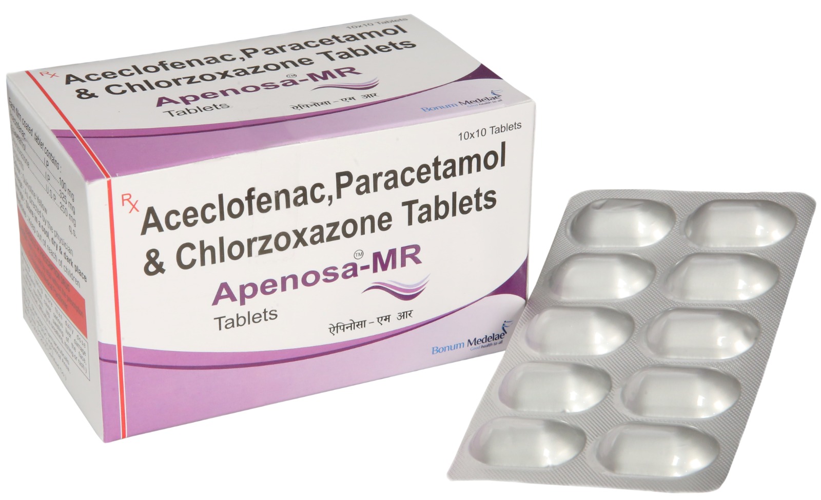 Apenosa-MR-Aceclofenac,Paracetamol & Chlorzoxazone Tablets