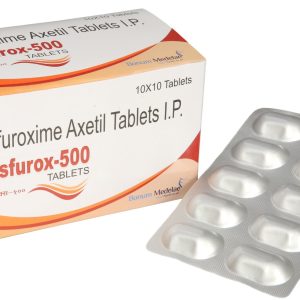 Besfirox 500 Cefuroxime Axetil 500 mg. Antibiotic tablet.