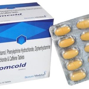 BOMCOLD Paracetamol, Phenylephrine Hydrochloride, Diphenhydramine Hydrochloride & Caffeine Tablets