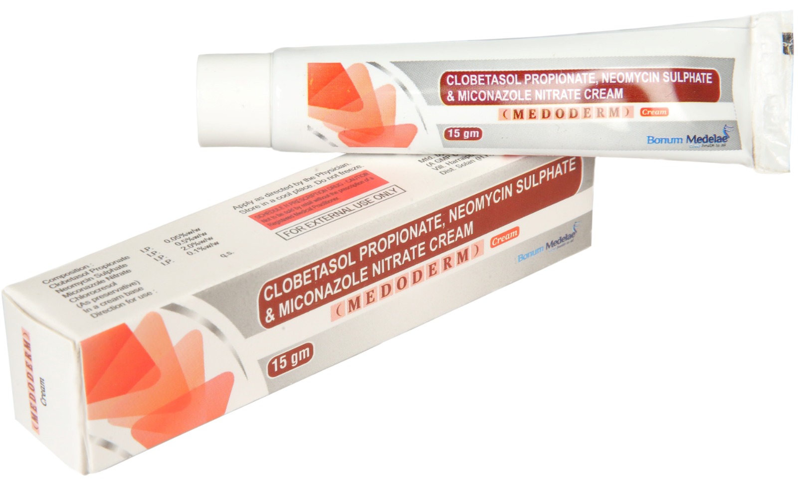 Medoderm topical dermatological cream packaging, skin treatment medication by Bonum Medelae