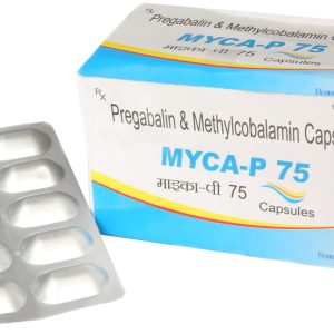Myca-P capsule medication packaging, pharmaceutical treatment tablets by Bonum Medelae