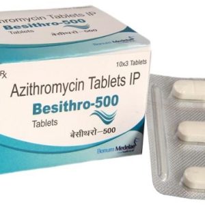 Besithro 500mg Azithromycin 500 mg. Antibiotic for bacterial infections treatment